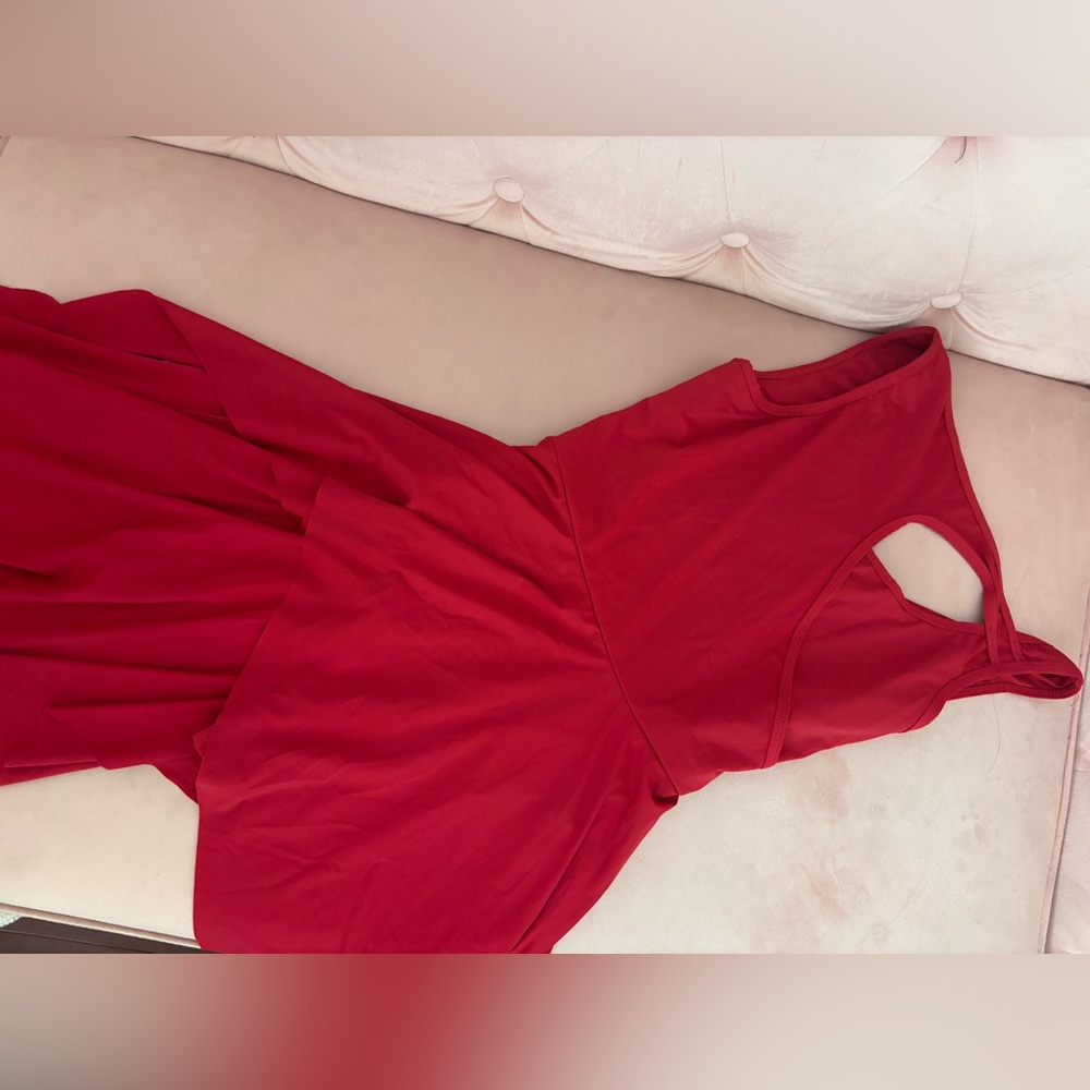 Contemporary dance costume, red dress Halloween costume